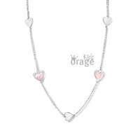 Orage Kids Ketting K2538 Hart Parelmoer Roze
