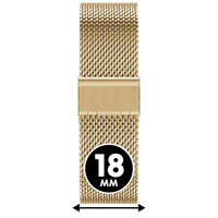 ICE SMART MILANESE GOLD 18 mm metalen horlogeband