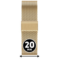 ICE SMART MILANESE GOLD 20 mm metalen horlogeband