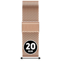 ICE SMART MILANESE ROSE GOLD 20 mm metalen horlogeband