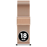 ICE SMART MILANESE ROSE GOLD 18 mm metalen horlogeband