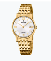 Festina Dameshorloge F20021/1 Swiss Made, saffierglas 