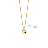 Orage Kids Ketting K3117 hartjes verguld 