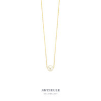 18 Karaat gouden Ketting Aucielle AK0034F/45 met 1 zoetwaterparel