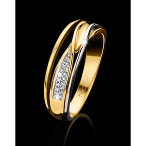 Gemoedsrust hek Wortel 18 karaat Gouden Ring met Briljant Nona 92564