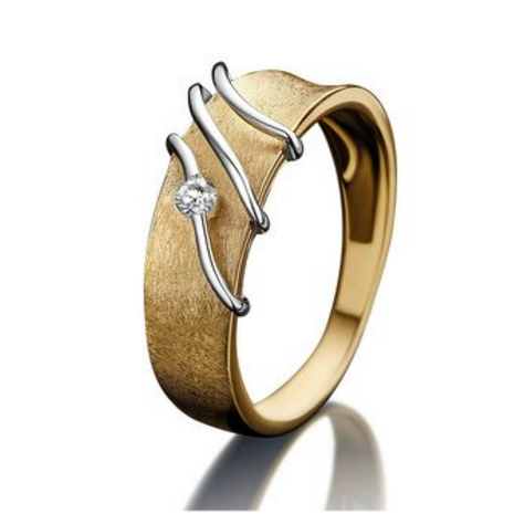18 karaat Gouden Ring met Briljant Nona 91739
