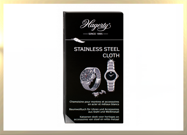 Hagerty Stainless Steel Cloth : reinigingsdoek voor horloges en accessoires van roestvrij staal 