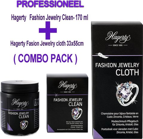 Hagerty Combo: Fashion Jewelry Clean - 170 ml + Fashion Jewelry cloth 33x55cm