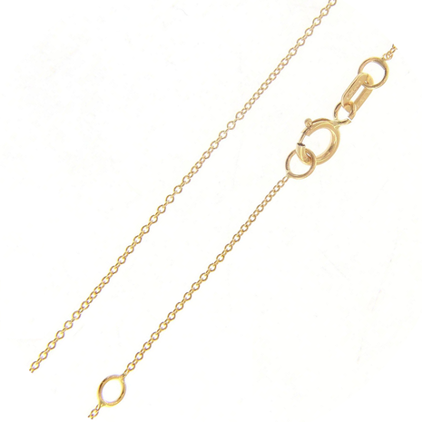 18kt Goud Ketting Solide  / Cable- G45