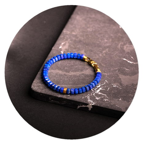 Diverse Katholiek Vertrouwen op Gemini Octo Blue Exclusieve armband met Lapis Lazuli