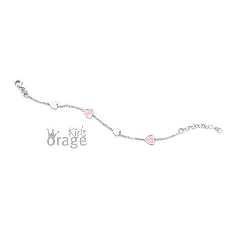 Orage Kids Armband K2539 Hart Parelmoer Roze