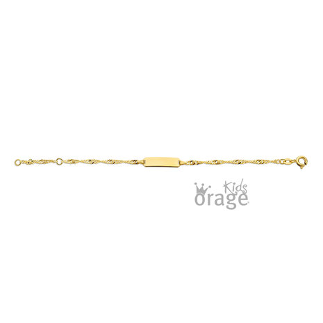 9 karaat Gouden Armband met Naamplaatje Orage Kids K2661
