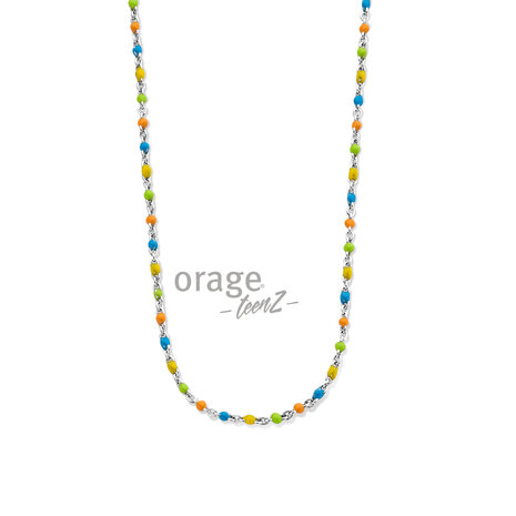 Orage Teenz Ketting T647 geel oranje groen