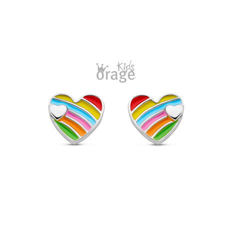 Orage Kids Oorbellen K2529 hart multicolor