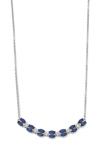 Silver Rose ketting CH2302BLU