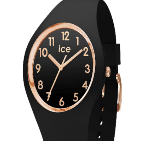 ICE WATCH ICE glam - black ros&eacute; gold numbers 014760 S