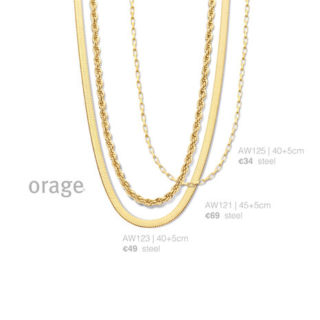 Orage ketting AW123 staal