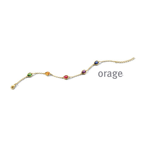 Orage armband AW030 multicolor verguld