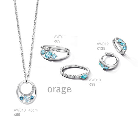 Orage ring AW011 blauwe topaas