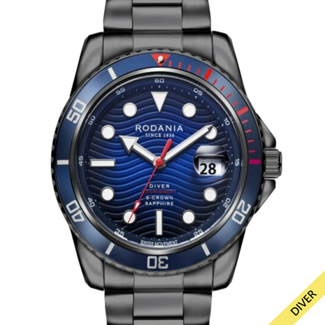 Rodania Herenhorloge Leman Diver R18059, 20 ATM