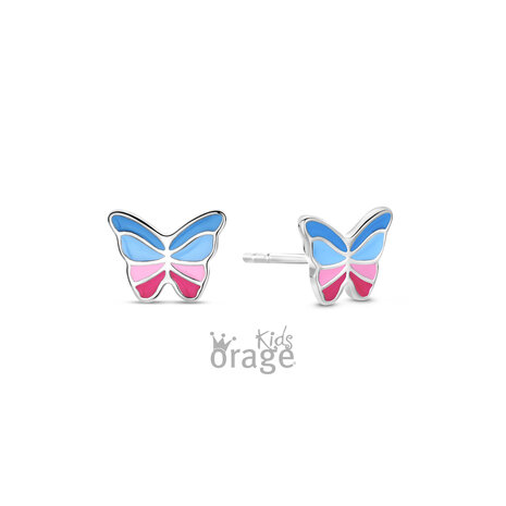 Orage Kids Oorbellen K2756 vlinder multicolor