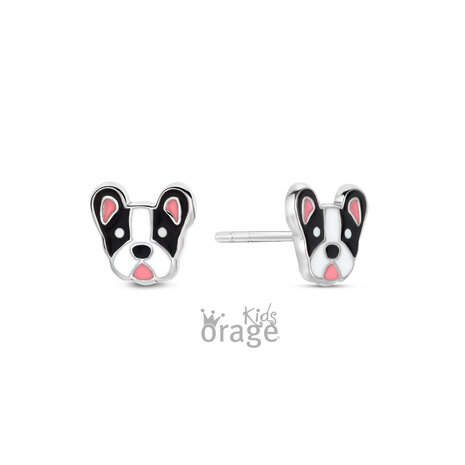 Orage Kids Oorbellen K2792 hond zwart