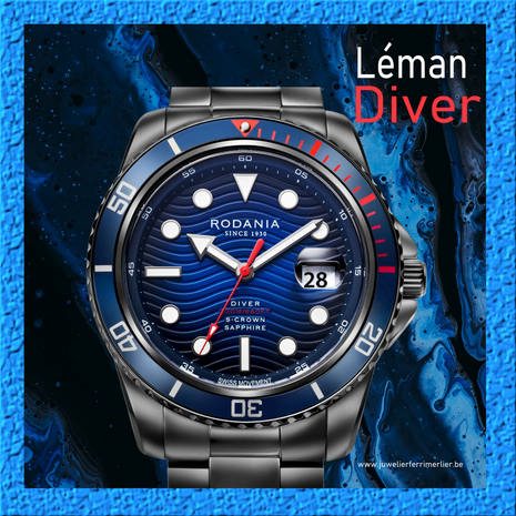 Rodania Herenhorloge Leman Diver R18059, 20 ATM