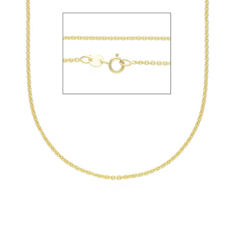 9kt Goud Ketting Solide  / Cable- 9MRB040GG50