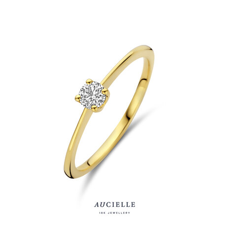 18 karaat gouden ring Aucielle AR0130D met briljant