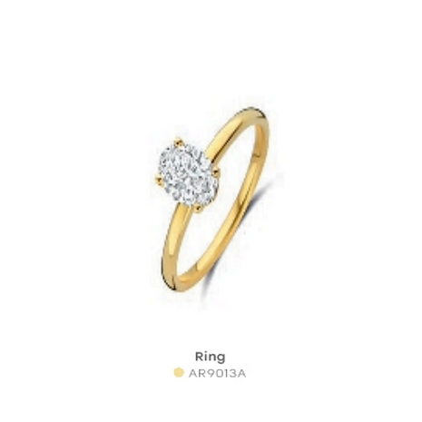 18 karaat gouden ring Aucielle AR9013A met labgrown diamant 1 karaat
