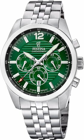 Festina Herenhorloge F20742/5 Timeless Chronograph, 10 Atm