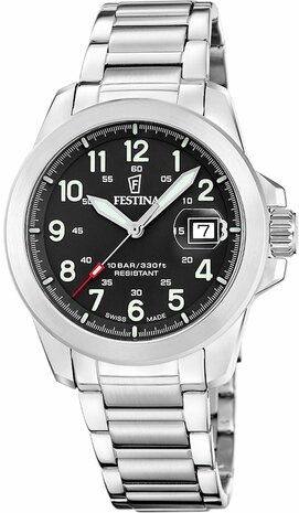 Festina Herenhorloge F20081/4 Swiss Made Field met 3 verwisselbare banden