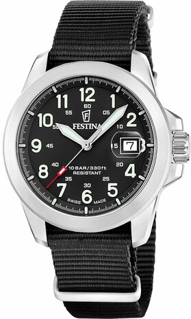 Festina Herenhorloge F20081/4 Swiss Made Field met 3 verwisselbare banden