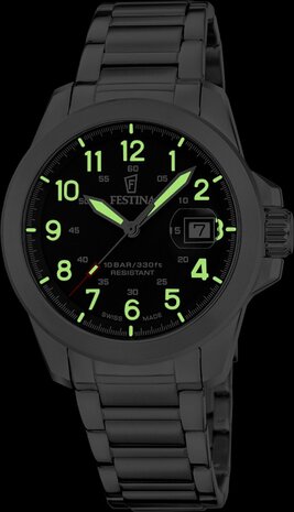 Festina Herenhorloge F20081/4 Swiss Made Field met 3 verwisselbare banden