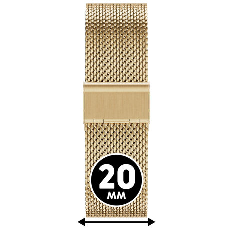 ICE SMART MILANESE GOLD 20 mm metalen horlogeband
