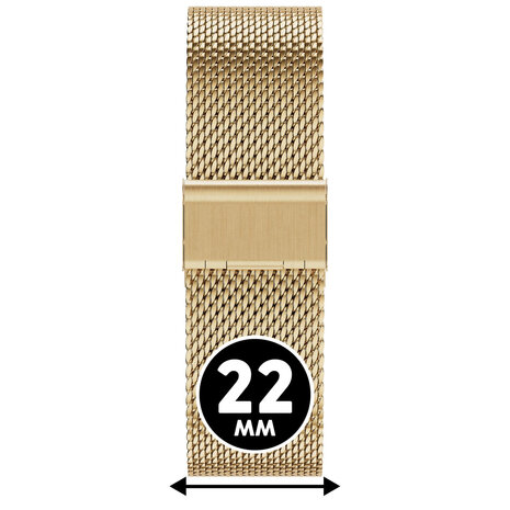 ICE SMART MILANESE GOLD 22 mm metalen horlogeband