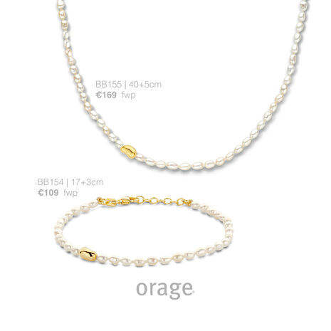 Orage Ketting BB155 met zoetwaterparels