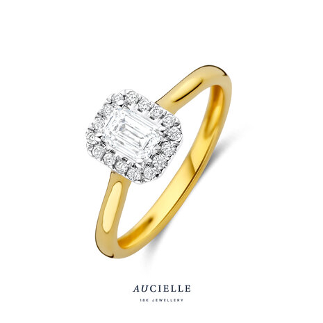 18 karaat gouden ring Aucielle AR9029K labgrown diamant