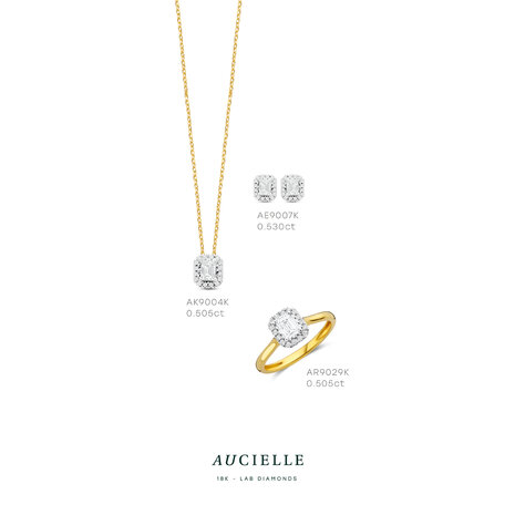 18 karaat gouden ring Aucielle AR9029K labgrown diamant