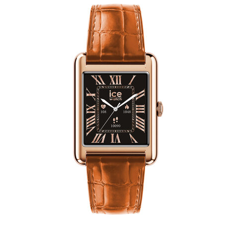   ICE WATCH ICE SMART TKS 2.0 RECTANGULAR 1.41 ROSEGOLD COGNAC CROCO 025383