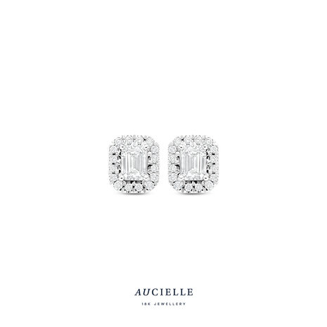 18 karaat gouden oorbellen Aucielle AE9007K labgrown diamant