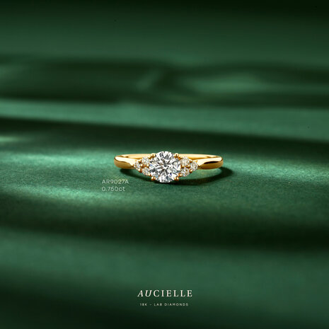 18 karaat gouden ring Aucielle AR9027A labgrown diamant