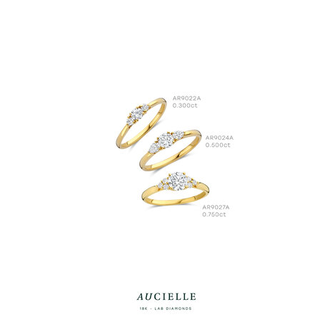 18 karaat gouden ring Aucielle AR9022A labgrown diamant