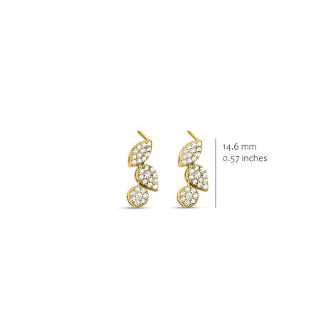 Silver Rose Oorbellen EA2648G