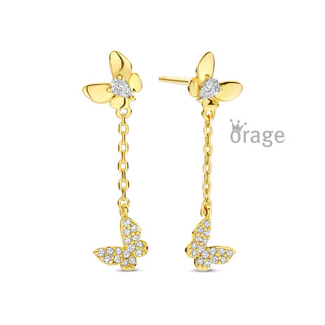 Orage Kids Oorbellen K3003 vlinder verguld