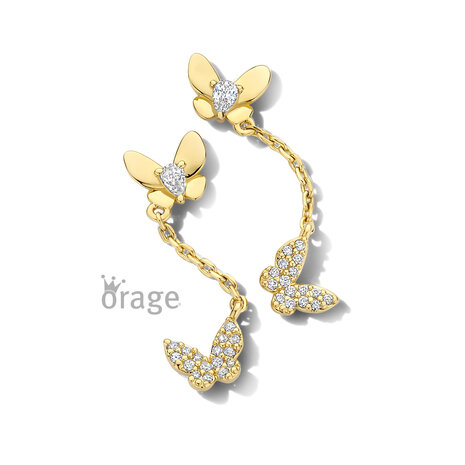 Orage Kids Oorbellen K3003 vlinder verguld