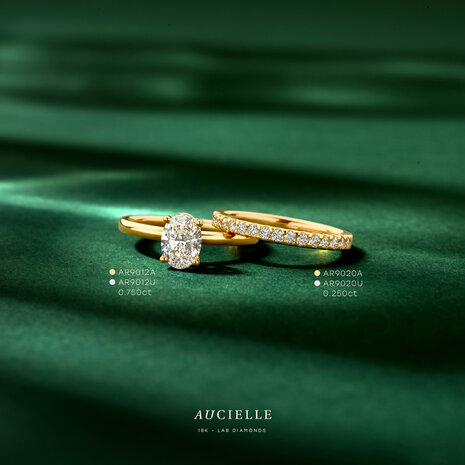 18 karaat gouden ring Aucielle AR9020A labgrown diamant