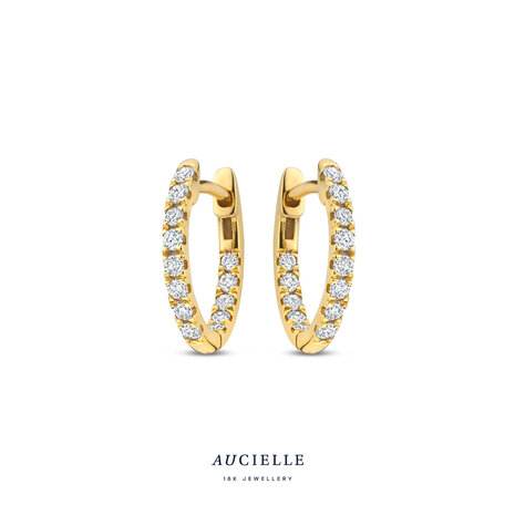 18 karaat gouden oorbellen Aucielle AE9010A labgrown diamant