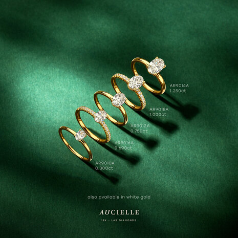 18 karaat gouden ring Aucielle AR9012A labgrown diamant