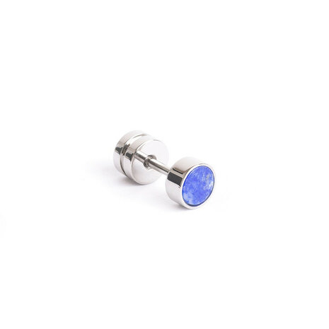  Gemini oorbel ETA16 Auris Silver Lapis in TITANIUM